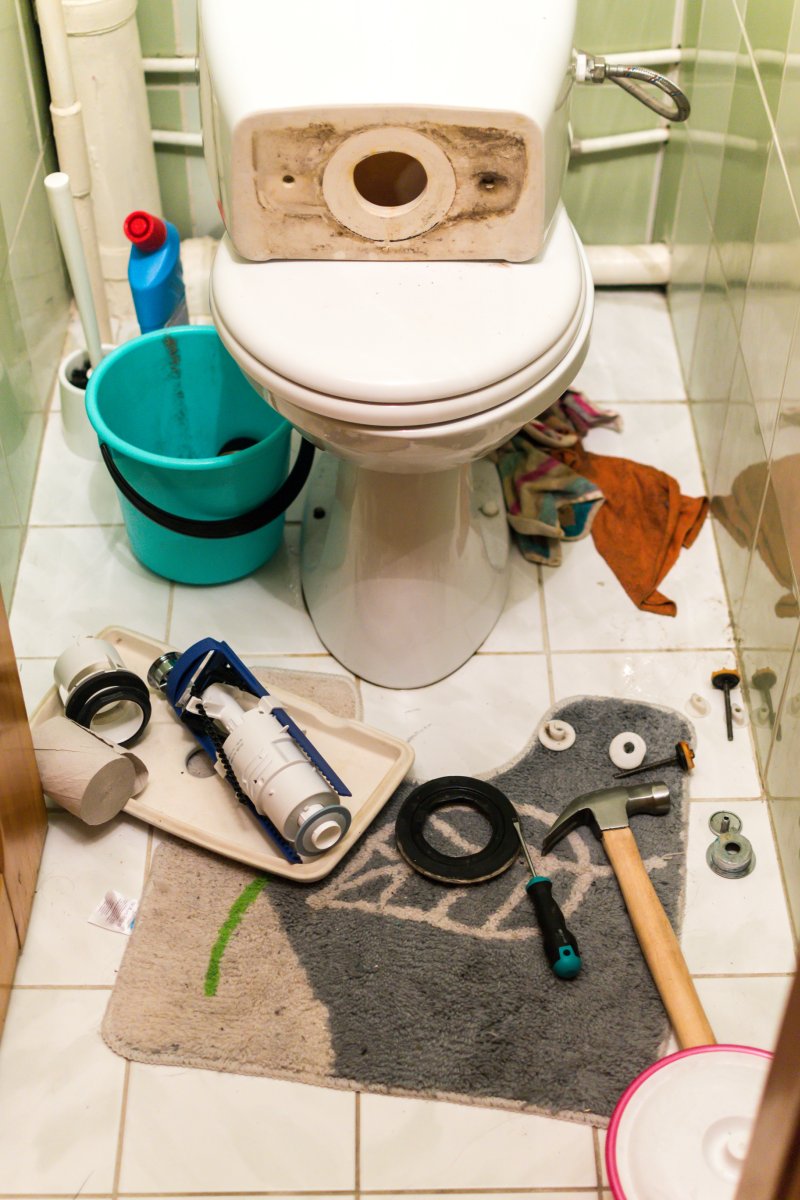 New toilet being installed in a Brent Cross bathroom